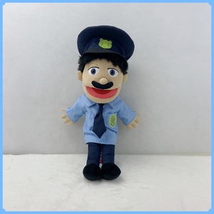 Dl3304 nhà máy mềm lính cứu hỏa/cảnh sát jeffy nhân vật vớ tay con rối sang trọng bé giáo dục tay con rối cảnh sát con rối - Product Image 6