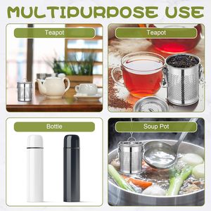 ที่กรองชาสแตนเลสแบบรักษ์โลกพร้อมลูกกรองชา ดีไซน์ทันสมัยและเรียบง่าย - Product Image 3
