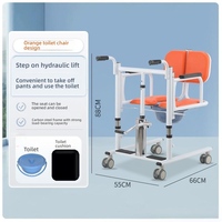 Nouveau design de toilette mobile hydraulique médicale portable, ascenseur de transport de patients, chaise de transfert avec table à manger