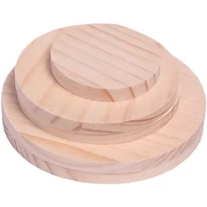 Solid wood round board pyrography veneer DIY manual veneer painting painted wood material model material