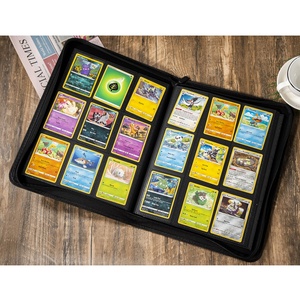 High Quality Factory Premium 9 Pocket Custom Pokemoned Pu Leather Rigid Credit <b>Card</b> <b>Binder</b> Button Fashion Design 35mm Thickness - Product Image 5
