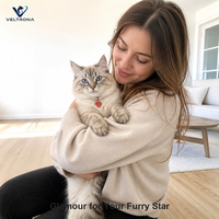 Collier pour chat en strass de cristal avec pendentif cœur, collier scintillant pour chaton avec fermoir mousqueton, collier réglable pour animaux de compagnie