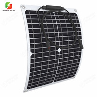 SUNSUN ETFE Halbflexibles Solarmodul 20W 18V 22% Effizienz Leichtgewicht Einfache Installation für 4x4 Camping Netzstromanwendung