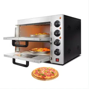 Venta al por mayor horno de pizza de 14 pulgadas-Horno de pizza profesional de doble cubierta de acero inoxidable, para interiores, industrial, chino, usado, 12, 14 y 16 pulgadas, precio en venta en Pakistán