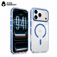 Étui de téléphone magnétique transparent personnalisé ATB Wholesale pour iPhone 16 17 18 Pro Max, anti-jaunissement, étui de protection pour téléphone portable
