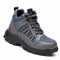 Bottes de sécurité épaisses anti-écrasement à embout d'acier unisexe, chaussures antidérapantes anti-perforation pour le travail en usine, hiver et automne