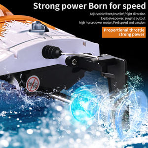 Nuovo Modello Barca <span class=keywords><strong>RC</strong></span> 2.4GHz con Batteria Ricaricabile 7.4V 700mAh, Lunga Autonomia, Controllo a 120m, Prestazioni da Corsa 25KM/h per Bambini - Product Image 4