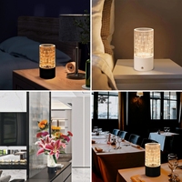 Lampes de table décoratives modernes pour la maison, vase à fleurs en cristal à gradation continue, lampe de bureau rechargeable en acrylique sans fil