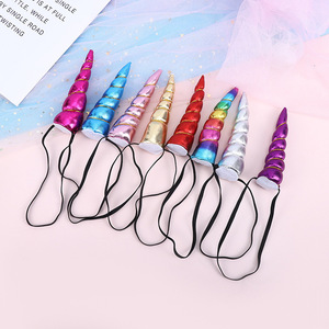 <span class=keywords><strong>Serre</strong></span>-tête en métal en forme de corne de <span class=keywords><strong>licorne</strong></span>, accessoire de cosplay élastique pour enfants et adultes, idéal pour Halloween et les fêtes d'anniversaire - Product Image 2