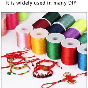 <span class=keywords><strong>Cordon</strong></span> en macramé en nylon satiné soyeux, plat, tressé, pour chaussures, jouets, perles, accessoires de bricolage, sacs en queue de rat colorés, vêtements - Product Image 3