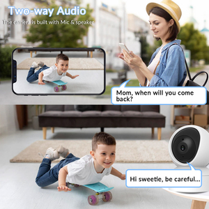 Caméra IP intérieure WiFi 3MP <span class=keywords><strong>Super</strong></span> HD Pan & Tilt 2-Way Audio Détection de mouvement Smart Home Cam pour bébé nounou - Product Image 3
