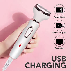 Épilateur Électrique Rechargeable 4-en-1 <span class=keywords><strong>pour</strong></span> Femmes : Rasoir Visage, Tondeuse Nez, Corps et Sourcils - Product Image 5