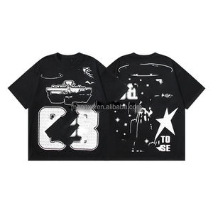 เสื้อยืด Hell T-shirt Star แบรนด์เสื้อผ้าคุณภาพสูง ผลิตตามสั่ง ผ้าฝ้าย 100% ทรงโอเวอร์ไซส์ สไตล์วินเทจ พิมพ์ลายกราฟิกสำหรับผู้ชาย - Product Image 3