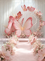 Vente flash - Papillon géant en papier rose fait main pour décorations de mariage