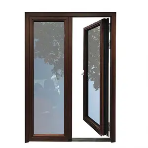 French Doors Doors 2021 Factory Design Aluminum French Door With Security Stainless Steel Screen