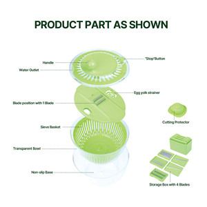 Ensemble multifonctionnel essoreuse à salade et râpe |   Cadeau promotionnel de cuisine avec logo personnalisé - Product Image 3