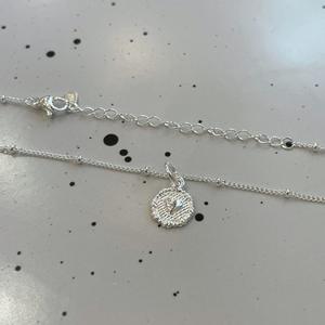 Collier en argent pur S925, petit collier de marque, cœur de pêche, chaîne de clavicule, luxe simple, dentelle tissée, doux, platine, matériau principal - Product Image 1