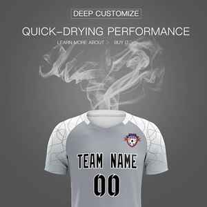 Ensembles d'entraînement de football classiques en argent personnalisés pour adultes/enfants - Product Image 4