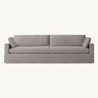 Canapé sectionnel en tissu de meubles sur mesure de haute qualité pour la maison canapé long canapé deux places ensemble avec accoudoirs d'oreiller