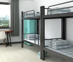 Camas de cama de aço sem parafuso 2020, cama de dormitório