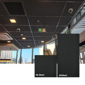 Plafonds en carreaux noirs pour restaurants et cafés au Royaume-Uni, 600*600 mm, installation facile, directement de l'usine - Product Image 1