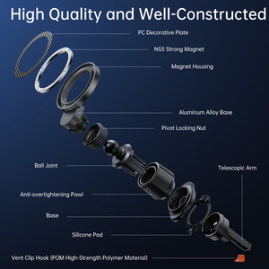 Nuevo Soporte Magnético Ajustable para Teléfono Móvil, Material Flexible para PC, con Rotación de 360° para el Tablero del Automóvil - Product Image 4
