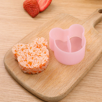 Molde De Sushi Oshi japonés hecho a mano en forma De Corazón, molde De vela De tazón De plástico personalizado para bolitas De arroz Sushi