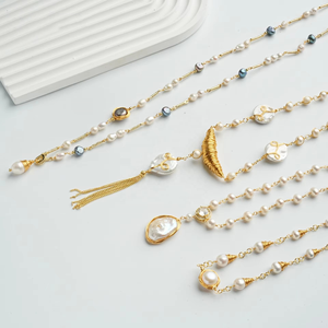 Colar de Pérolas Naturais de Água Doce da Fábrica, Joias Artesanais de Estilo Variado, Venda Quente na China - Product Image 4