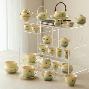 Tazza <span class=keywords><strong>da</strong></span> tè in ceramica di fascia alta dipinta a mano stile di pittura a olio sottosmalta per uso domestico classica tazza <span class=keywords><strong>da</strong></span> tè di Kung Fu - Product Image 5