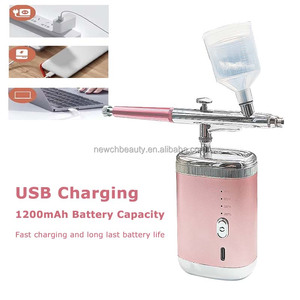 Kit Aerografo Elettrico Portatile Dorato per Cura della Pelle e Bellezza Domestica, Stampante per Unghie, Set Aerografo Cordless Fai-da-Te per Barbieri - Product Image 4