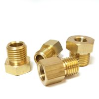 Adaptateur réducteur hexagonal en laiton avec filetage mâle x femelle pour système de plomberie