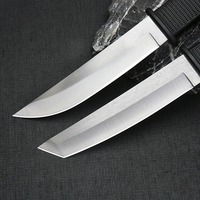 Couteau à lame fixe de style samouraï personnalisable avec support OEM pour le camping en plein air, la survie, la chasse, avec étui et manche en ABS