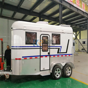 Remolque de Lujo Personalizado con Estándares Australianos, Carga en Ángulo, Certificado CE, Capacidad para 2 Caballos, Puerta de Caravana con Doble Claraboya Abatible - Product Image 2
