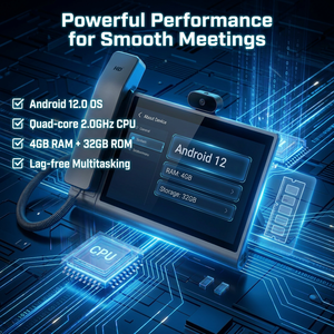 Terminal de Vidéoconférence Intelligent HA05 Écran Tactile Android 12 de 10,1 Pouces 4G IP POE Protocole SIP Téléphone VoIP Marque ODM/OEM Shandong - Product Image 5