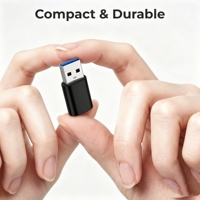Adaptateur OTG USB-A vers Type-C femelle à branchement court, simple face, USB 3.0 Gen1 5 Gbit/s pour équipement d'armoires industrielles OEM, vente en gros