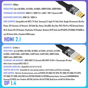 2.1 केबल 48 जीबीपीएस के लिए हाई स्पीड 8k जीबीपीएस 5 लैपटॉप dtsx hdcp 2.2/2.3 hdr 10 4k 120 hdp - Product Image 5