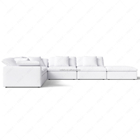 Canapé d'angle en tissu moderne FERLY, ensemble de canapés modulaires confortables en velours côtelé pour salon