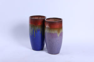 Organic Glaze Ceramic <b>Flower</b> Pot Chemical-Free Breathable Indoor Outdoor Pot - Product Image 1