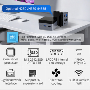 Bán Buôn Siêu Nhỏ Gọn Máy Tính Mini N150 Lpddr5 12GB RAM 1Tb Khe Cắm Kép Loại C USB 3.2 Máy Tính Để Bàn Máy Tính Xách Tay Mini PC Văn Phòng - Product Image 3