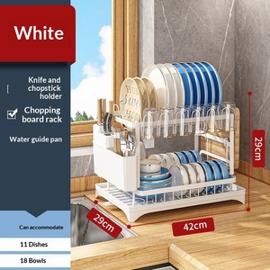 Kitchen <strong>Dish</strong> and Bowl Storage <strong>Rack</strong> Standing Type Double Tier Sink Drain Basket Cupboard Storage <strong>Rack</strong> - Product Image 6