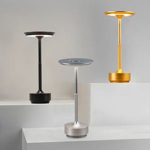 Lampada da Tavolo Senza Fili in Metallo Dorato Stile Moderno Dimmerabile con Batteria Ricaricabile USB Lampade LED per Arredo Casa Idea Regalo di Lusso - Product Image 5
