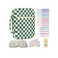Tas Jinjing Alkitab Mewah Bahan Korduroi Grosir, Penutup Ritsleting, Set Tas Jinjing Katun Berlapis, Penyimpanan Multifungsi Kustom