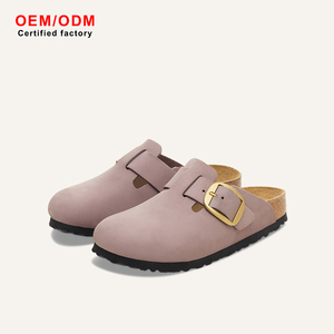 Tendance 2026 – Sabots mules en daim à semelle en bois pour femme, confortables, antidérapants, légers, plateforme épaisse, style rétro, chaussures plates décontractées - Product Image 1
