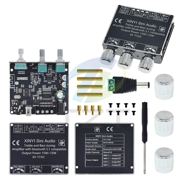 XY-T15H Bluetooth 5.1 Digital Power Amplifier Board Module 15W+15W 2.0 Channel Stereo AMP Board For DIY Wireless Speaker
