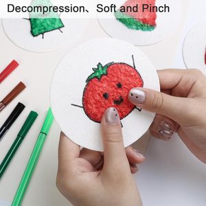 Sáng tạo huyền diệu <span class=keywords><strong>3D</strong></span> bọt kết cấu tự làm sơn Fluffy bọt xốp sơn Kit với bàn chải nước bút - Product Image 2