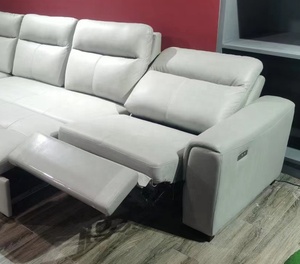 Canapé d'angle moderne en cuir avec rangement, convertible en lit, en forme de L - Product Image 2