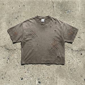 เสื้อยืดทรงหลวมแบบครอปสำหรับผู้ชาย ผ้าฝ้าย 100% ซักแล้ว สไตล์วินเทจทำสีซีดแบบดิสเทรส  ผู้ผลิตยอดนิยม รับผลิตตามแบบ สำหรับสตรีทแวร์ - Product Image 1