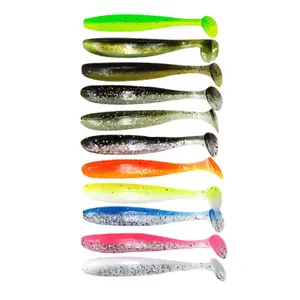 ZHUO RUN 5.5cm 6.3cm7cm 9cm 12cm kürek kuyruk yumuşak plastik Lures T kuyruk yumuşak balıkçılık Lures tuzlu tatlısu balık biyonik yem