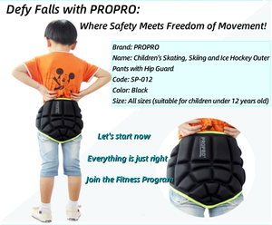 <span class=keywords><strong>PROPRO</strong></span> Verstellbare Hüftschutz hose für Kinder 3-12Y-Hochleistungs-EVA-gepolsterter EVA-Schutz zum Skaten, Skifahren-Falls ichere Schutz ausrüstung - Product Image 2