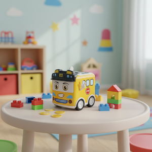 Yeni Gelen ABS Plastik Dört Tekerlekli STEM Eğitici Üç Renkli Ataletli Sesli ve Işıklı Jetonlu Araba - Product Image 2